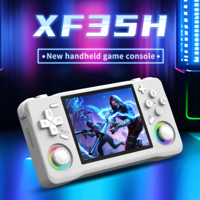 XF35H 3.5 Inch WIFI Retro Elde Tutulan Oyun Konsolu 3D Çocuklar Mini Arcade Klasik Oyun Oyuncuları EMMC RAM ve Rk3326 CPU ile